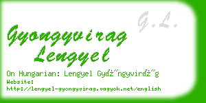 gyongyvirag lengyel business card